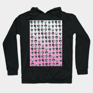 BTS (Bangtan Sonyeondan) FUNNY DERP FACE GRADIENT PINK AND BLUE Hoodie